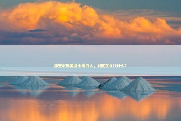 那些沉迷美食小组的人，到底在寻找什么？