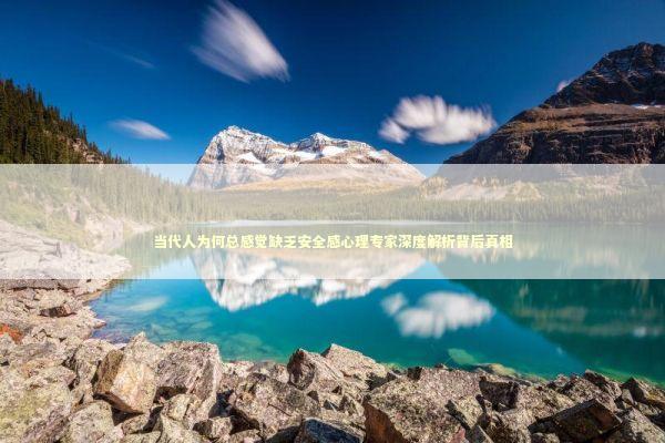 当代人为何总感觉缺乏安全感心理专家深度解析背后真相